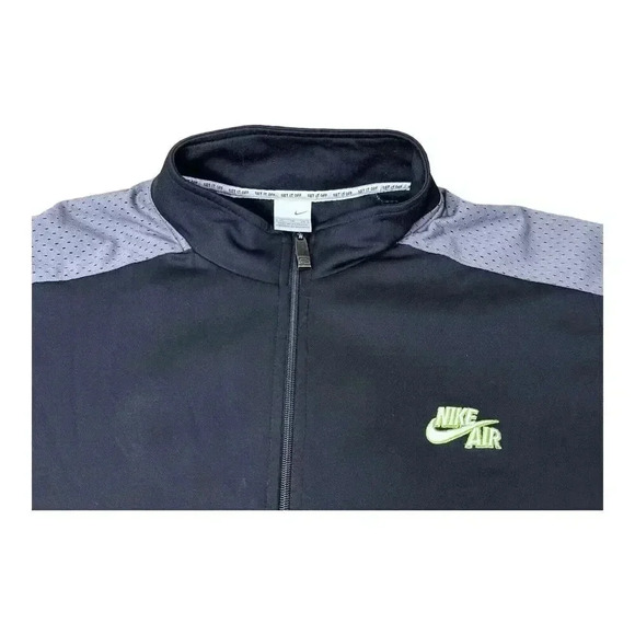 Nike Air Warmup Jacket Men XL Black Full Zip Track Short Sleeve Set It Off Zip - Picture 10 of 11